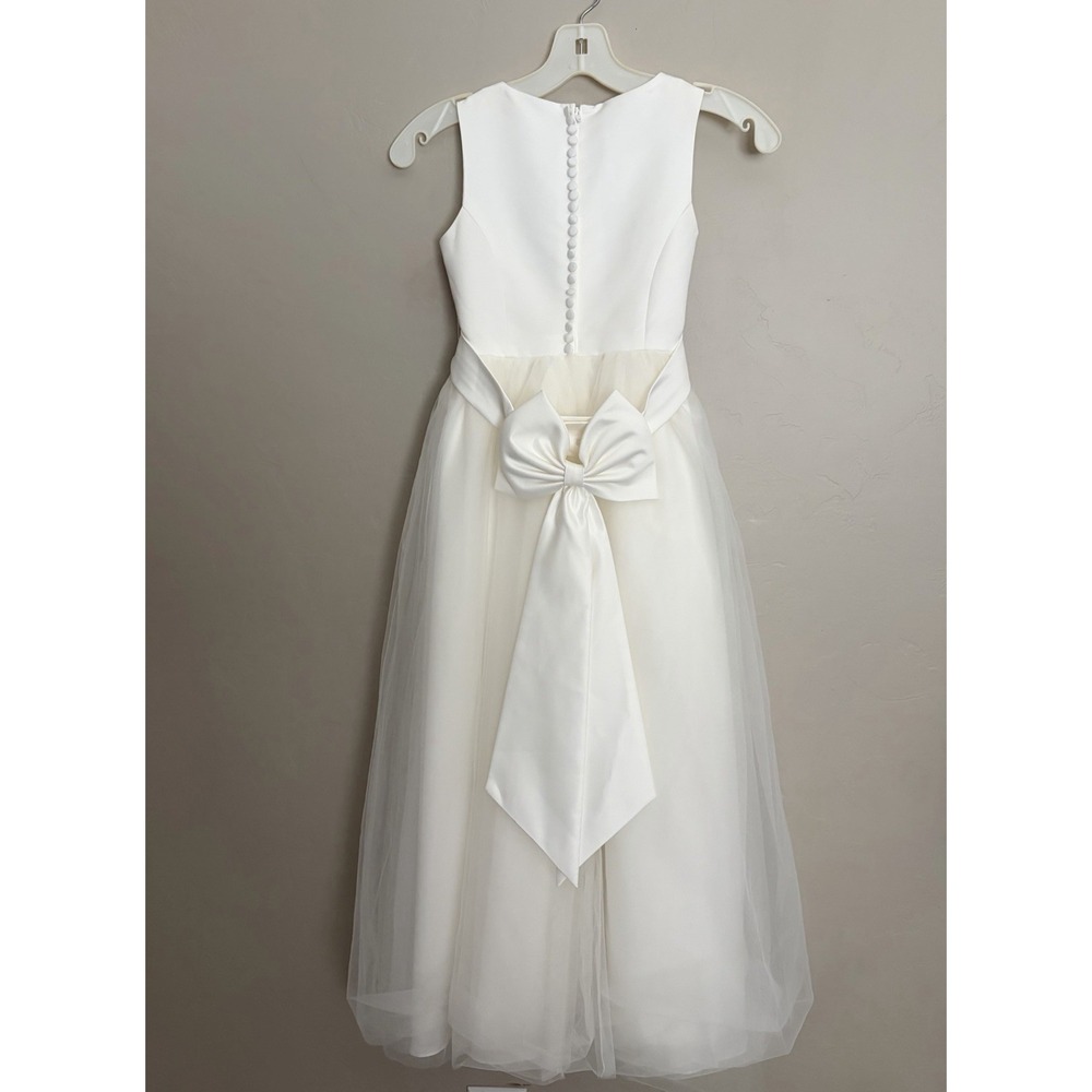 David's Bridal Ivory Sleeveless Polyester Tulle Dress, Regular Size 8 - Picture 2 of 6